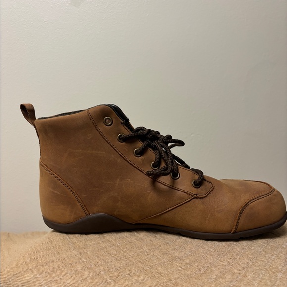 Xero Shoes Denver Leather Barefoot Boots Brown Tan Men’s 10.5 Mint! - Picture 3 of 12